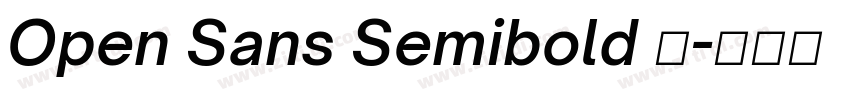 Open Sans Semibold 字字体转换